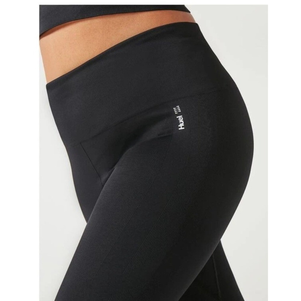 Huel Seamless High Waisted Leggings Womens Size M Black Excellent Sustainable